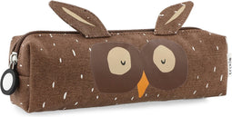 Trixie Etui - Mr. Owl - Extra lange Pennenzak - Schoolspullen voor jongens en meisjes - Bruin