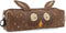 Trixie Etui - Mr. Owl - Extra lange Pennenzak - Schoolspullen voor jongens en meisjes - Bruin