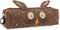 Trixie Etui - Mr. Owl - Extra lange Pennenzak - Schoolspullen voor jongens en meisjes - Bruin