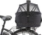 Trixie - Fietsmand Achterop - Zwart - Met Kussen En Kap - 29X42X48 CM