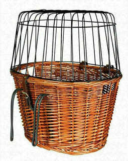 Trixie fietsmand met draadkoepel voorop naturel - Default Title