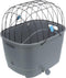Trixie fietsmand voor bagagedrager met draadkoepel kunststof grijs - Default Title