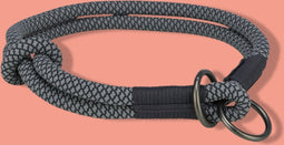 Trixie - Halsband Hond Soft Half-Slip Zwart / Grijs