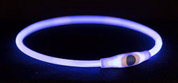 Trixie - Halsband Usb Flash Light Lichtgevend Oplaadbaar Tpu Blauw