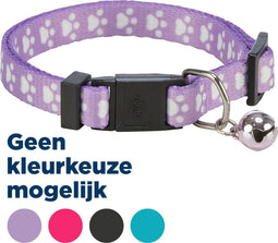 Trixie Halsbandje Elastisch Pootmotief - Kattenhalsband - Assorti