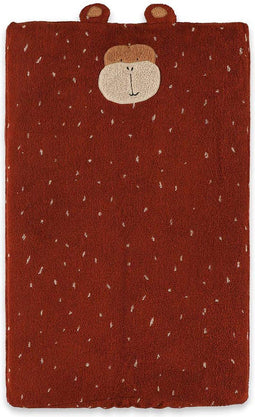 Trixie Hoes voor Aankleedkussen - Mr. Monkey - Zacht aankleedkussen 70x45cm - 100% biologisch katoen - Bruin