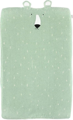 Trixie Hoes voor Aankleedkussen - Mr. Polar Bear - Zacht aankleedkussen 70x45cm - 100% biologisch katoen - Groen