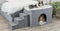 Trixie - Hondenmand - Huis Harvey Met Trap - Grijs / Wit -154X60X60 cm