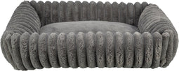 Trixie hondenmand lonni ribfluweel hoekig grijs 80x60 cm