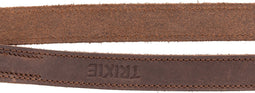 Trixie hondenriem rustic verstelbaar vetleer donkerbruin - 200X1,2 CM