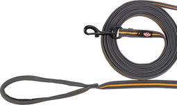 Trixie - Hondenriem - Sleeplijn Fusion - Grafiet Grijs / Papaya Oranje - 3 m x 17 mm