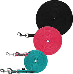 Trixie hondenriem sleeplijn met rubber turquoise - 10 MTR X 1,5 CM