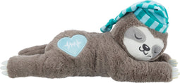 Trixie - Hondenspeelgoed - Pluche Luiaard - Grijs - Met Heartbeat - Voor Puppy - 34 cm