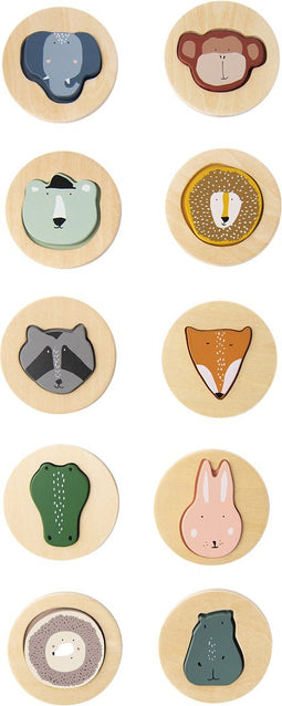 Trixie Houten Combineerspel - Dierenpuzzel - Voor peuters - Eerste puzzel - Voor Jongens & Meisjes