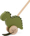 Trixie houten Duwstok Mr. Dino - Push along toy - Groen - Peuterspeelgoed