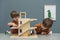 Trixie Houten Garage met accessoires - Educatief speelgoed - Houten speelgoed - Pretend play - Motoriek