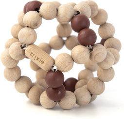 Trixie Houten Kralenbal - Bruin - Eerste Speelgoed Baby - Kraamcadeau - Voor Jongens & Meisjes - Makkelijk te Grijpen voor Kleine Handjes