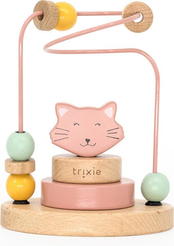 Trixie Houten Kralenframe - Mrs. Cat - Houten Bead Maze - Educatief speelgoed - Voor Jongens & Meisjes - Kat
