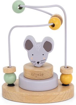 Trixie Houten Kralenframe - Mrs. Mouse- Houten Bead Maze - Educatief speelgoed - Voor Jongens & Meisjes - Muis