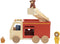 Trixie Houten Mini Brandweerwagen - Speelgoedvoertuig in Duurzaam Hout - Leuk voor Jongens en Meisjes - Met Mr. Fox
