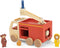 Trixie Houten Mini Brandweerwagen - Speelgoedvoertuig in Duurzaam Hout - Leuk voor Jongens en Meisjes - Met Mr. Fox