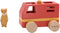 Trixie Houten Mini Brandweerwagen - Speelgoedvoertuig in Duurzaam Hout - Leuk voor Jongens en Meisjes - Met Mr. Fox