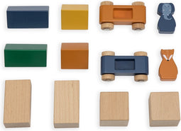 Trixie Houten Puzzel - Straat met 12 accessoires - Speelgoed voor Kinderen - Legpuzzel - Vanaf 2 jaar - Voor Jongens en Meisjes - FSC