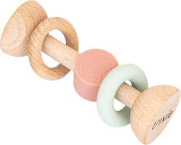 Trixie Houten Rollende Rammelaar - Mrs. Cat - Eerste speelgoed baby - Kraamcadeau - Voor Jongens & Meisjes