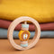 Trixie Houten Ronde Rammelaar - Mr. Lion- Eerste speelgoed baby - Kraamcadeau - Voor Jongens & Meisjes