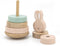 Trixie Houten Stapeltoren - Mrs. Rabbit - Houten stacking toy - Educatief speelgoed - Voor Jongens & Meisjes - Roze
