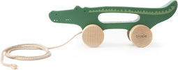 Trixie Houten Trekspeeltje - Mr. Crocodile - Voor de eerste stapjes - Babyspeelgoed - Voor Jongens & Meisjes - Krokodil