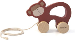 Trixie Houten Trekspeeltje - Mr. Monkey - Voor de eerste stapjes - Babyspeelgoed - Voor Jongens & Meisjes - Aap