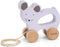 Trixie Houten Trekspeeltje - Mrs. Mouse - Voor de eerste stapjes - Babyspeelgoed - Voor Jongens & Meisjes - Olifant