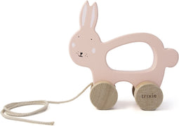 Trixie Houten Trekspeeltje - Mrs. Rabbit - Voor de eerste stapjes - Babyspeelgoed - Voor Jongens & Meisjes - Konijn