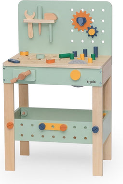 Trixie Houten Werkbank - Educatief - Houten speelgoed - Motoriek- Pretend Play - Voor Peuters & Kleuters