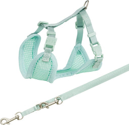 Trixie junior puppytuig voor hond soft met riem mintgroen 26-34x1 cm - 2 mtr lijn