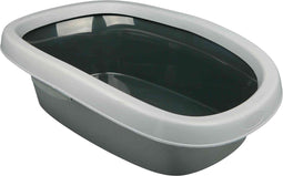 Trixie Kattenbak Carlo. Met Rand Donkergrijs - Kattentoilet - 38x17x58 cm