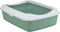 Trixie kattenbak classic met rand salie / wit 37x48x15 cm