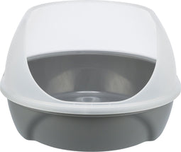 Trixie kattenbak simao hoge rand grijs 48x58x30 cm