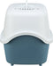 Trixie Kattenbak Vico Open Top Met Kap Blauw Grijs / Wit - 56X40X40 CM