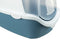 Trixie Kattenbak Vico Open Top Met Kap Blauw Grijs / Wit - 56X40X40 CM