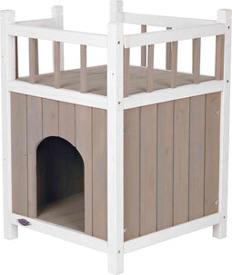 Trixie - Kattenhuis - Cat's Home - Met Balkon - Grijs/Wit - 45X65X45 cm