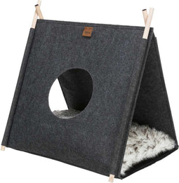 Trixie Kattenmand Tent Elfie Met Kussen Vilt Antraciet