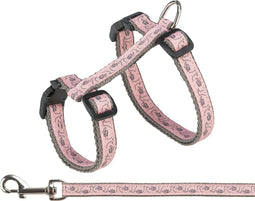 Trixie Kattentuig Met Riem Grijs / Roze - 27-45 CM/13 MM 120 CM