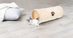 Trixie Kattentunnel Pluche Beige - 22X22X60 CM