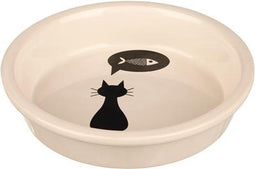 Trixie Keramische Voer/Waterbak - Kattenvoerbak - 13 cm 0.25 l Wit