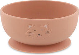 Trixie Kom met zuignap - Mrs. Cat - Schaaltje - Kinderservies - Voor baby's vanaf 4 maanden - van Siliconen - Geschikt voor de Vaatwasser