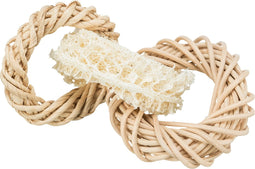 Trixie Luffaring Met Rotan-En Maïsblad Ring Naturel - 13X13 CM