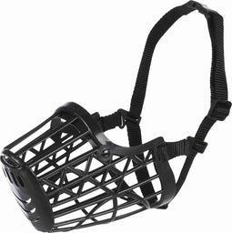 Trixie Muilkorf Kunststof - S-M - binnenmaat 22 x 5.6 cm - Zwart