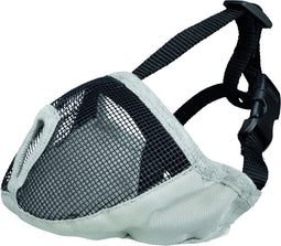 TRIXIE MUILKORF VOOR RASSEN MET PLATTE NEUS POLYESTER GRIJS